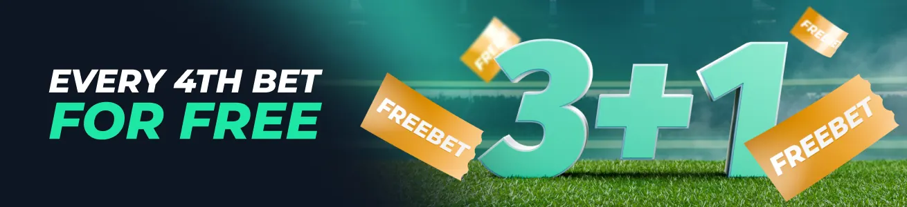 Rolletto 3 plus 1 freebet — every fourth bet free