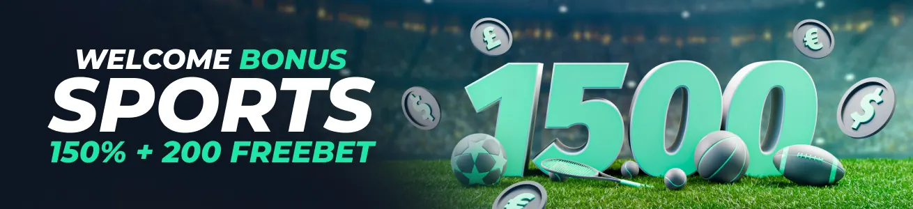 Rolletto Sports Welcome Bonus — 150% plus 200 freebet