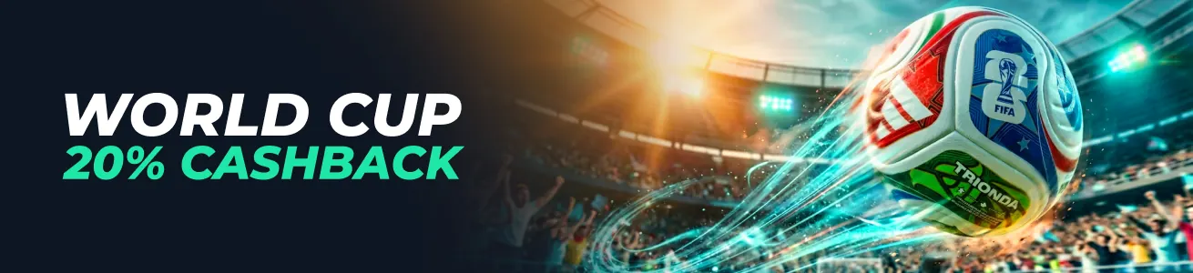 Rolletto World Cup 20% cashback promotion